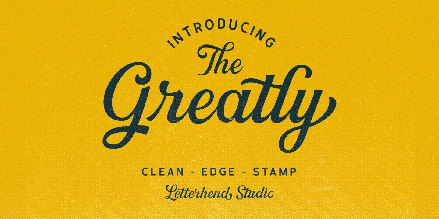 Przykład czcionki Greatly Stamp